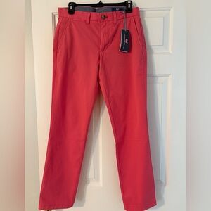 Vineyard Vines Men's Breaker Jetty Red Pants 30 x 30